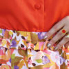 Patron de couture - Jupe à volants - Viscose fleurs - Zoom ceinture