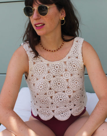 Patron de couture - Crop top dentelle - Devant