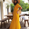 Patron de couture - Robe longue cintrée et boutonnée - Côté