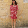 Patron de couture - Camélia - Robe courte à bandes - Devant plein pied