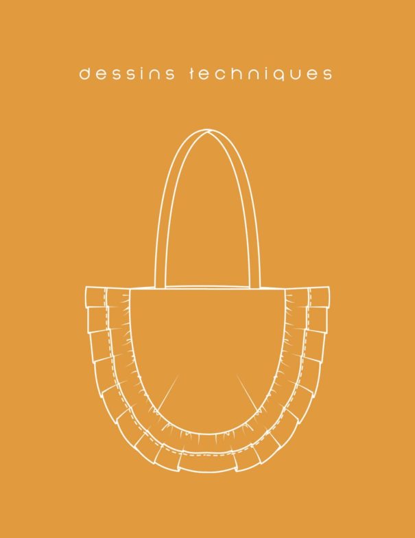 Patron de couture - Colza - Sac de plage - croquis