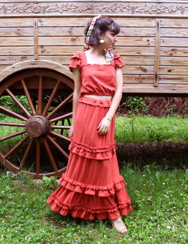 Patron de couture - Coquelicot - jupe aux multiples volants - devant