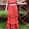 Patron de couture - Coquelicot - jupe aux multiples volants - devant 3/4