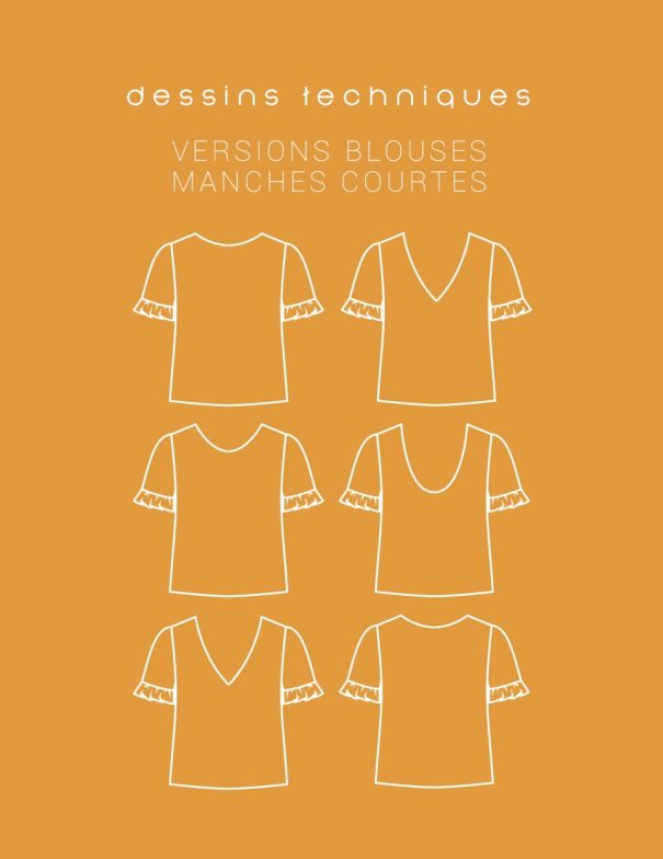 Patron de couture - Flora - top intemporel - croquis MC