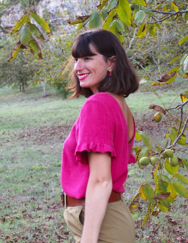 Patron de couture - Flora - Blouse manche courte - côté