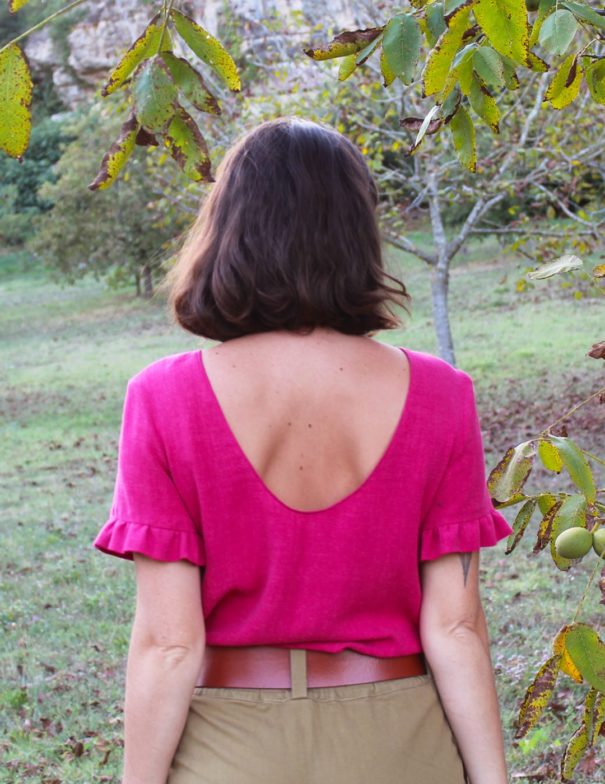 Patron de couture - Flora - Blouse manche courte - dos