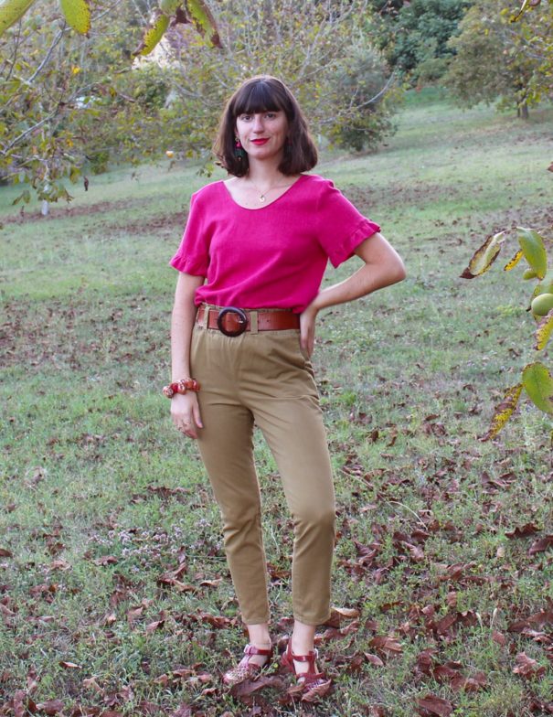 Patron de couture - Flora - Blouse manche courte - Plein pieds 3/4