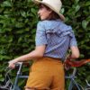 Patron de couture - Hortensia - Chemise manche courte à volants - 3/4 dos