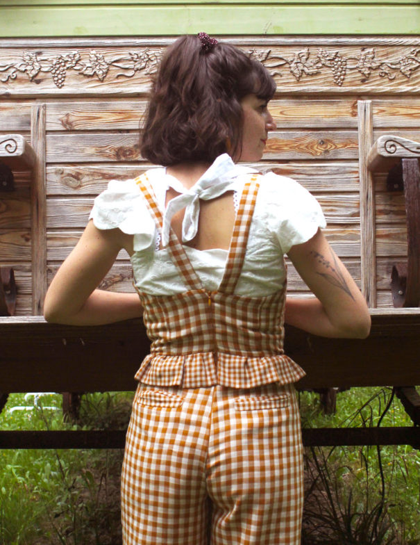Patron de couture - Lotus - Combinaison bustier - zoom dos