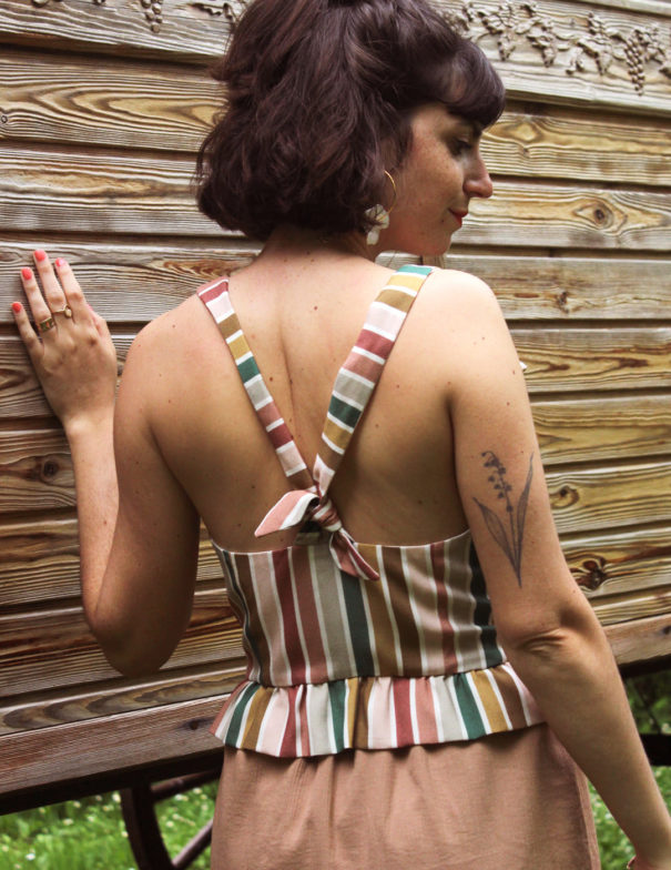 Patron de couture - Lotus - top bustier - dos