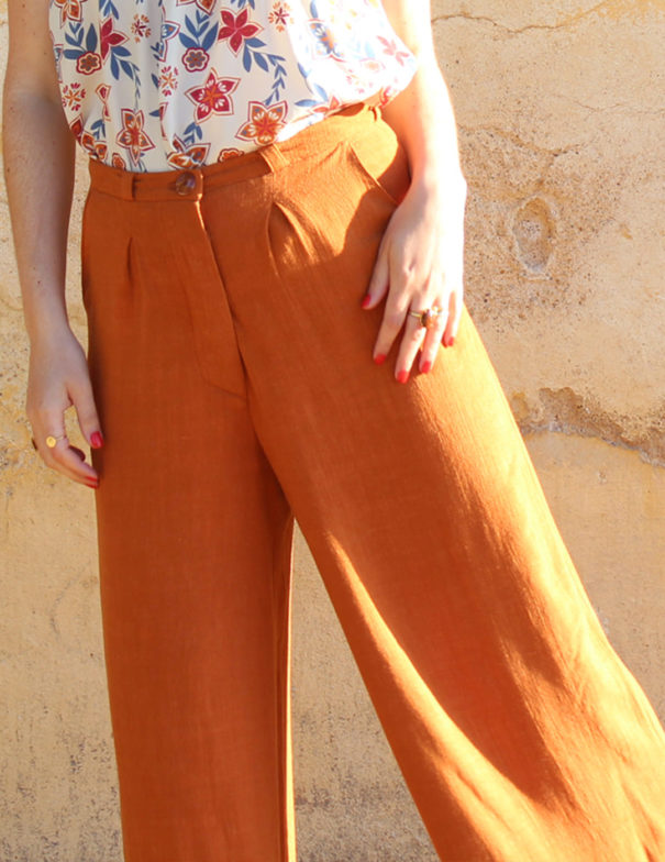 Patron de couture - Muguet - pantalon large à plis creux - zoom 3/4