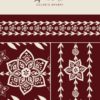 Motifs à imprimer sur tissu - Bande Anol - Coloris Grenat