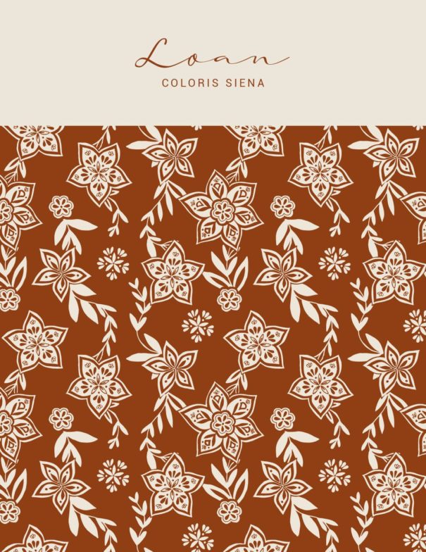 Motifs à imprimer sur tissu - Motif Loan - Coloris Siena