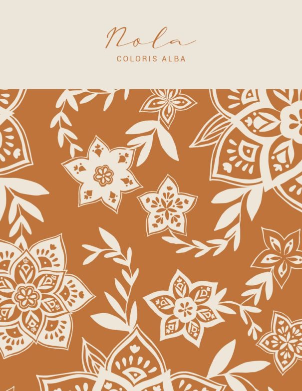 Motifs à imprimer sur tissu - Motif Nola - Coloris Alba