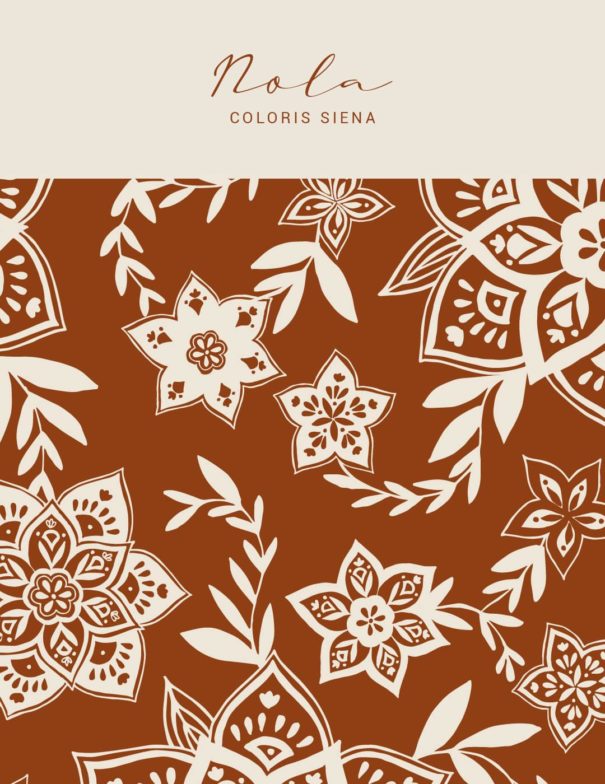 Motifs à imprimer sur tissu - Motif Nola - Coloris Sienna