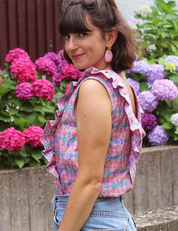 Patron de couture - Orchidée - Top à volants - Côté