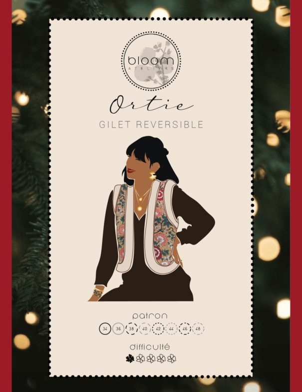 Patron de couture - Ortie - gilet sans manche - dessin