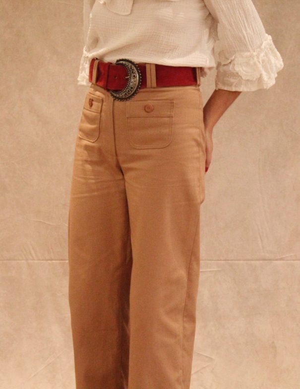Patron de couture - Pissenlit - Pantalon droit taille haute - 3/4