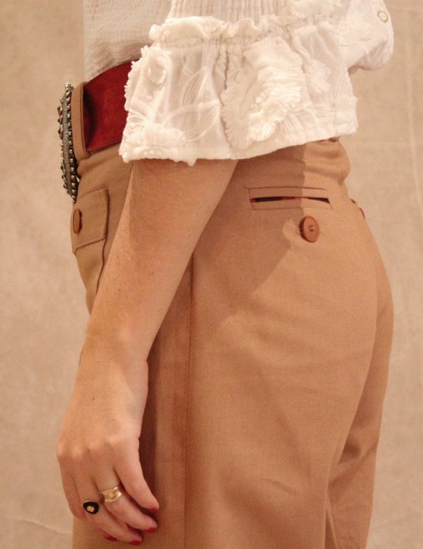 Patron de couture - Pissenlit - Pantalon droit taille haute - zoom côté