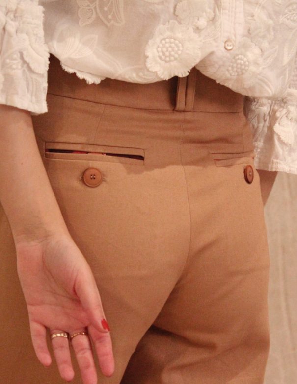 Patron de couture - Pissenlit - Pantalon droit taille haute - zoom dos