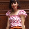 Patron de couture - Pluméria - blouse aux bords festonnés - devant 3/4