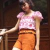 Patron de couture - Pluméria - blouse aux bords festonnés - look devant 3/4