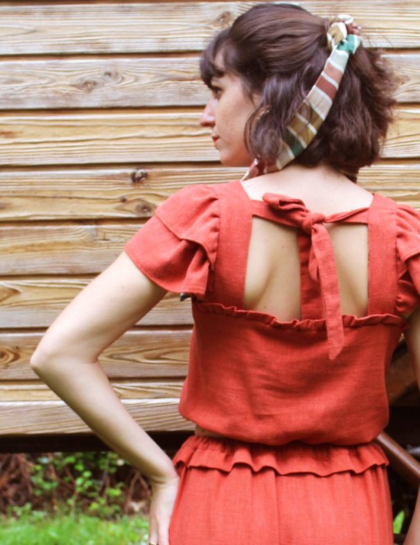 Patron de couture - Pluméria - crop top - dos