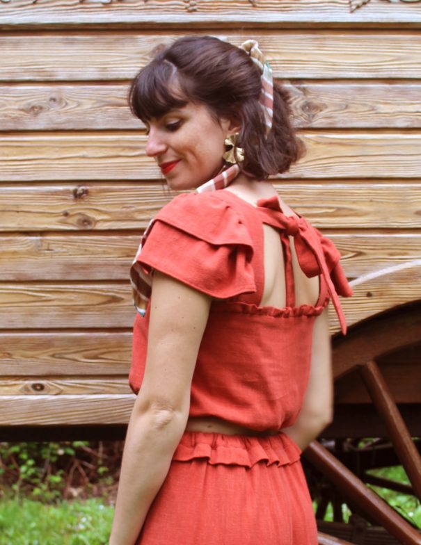Patron de couture - Pluméria - crop top - côté