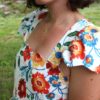 Patron de couture - Pluméria - robe à écaille - zoom devant