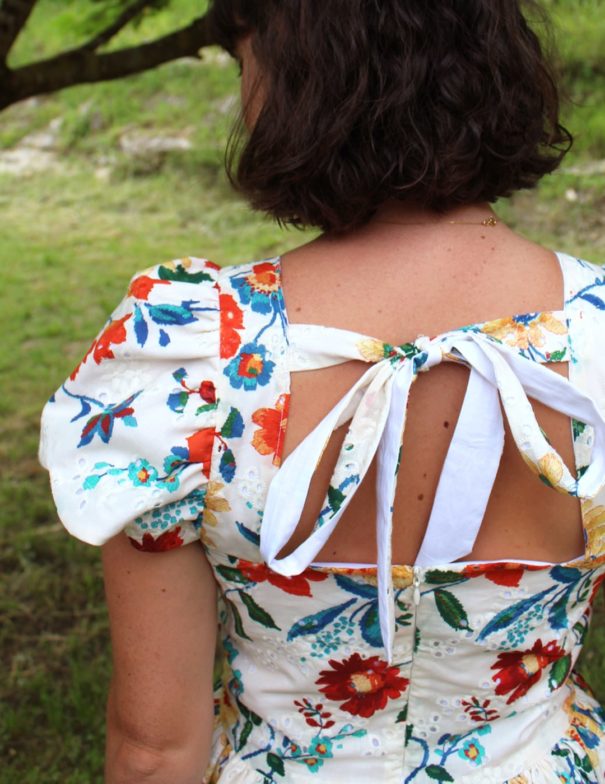 Patron de couture - Pluméria - robe à écaille - zoom dos