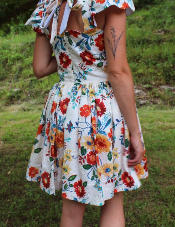Patron de couture - Pluméria - robe à écaille - dos