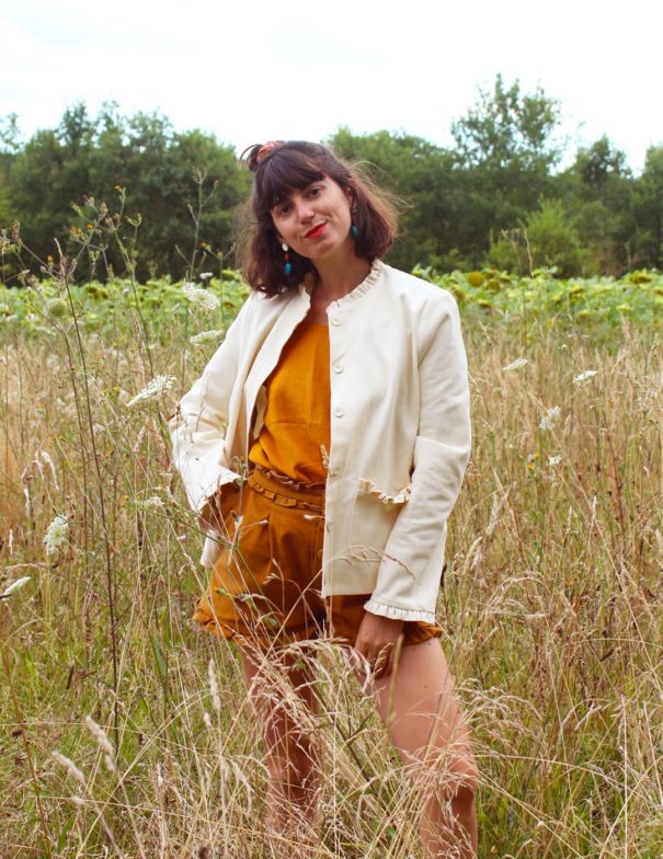 Patron de couture - Season - veste d'été écru - devant 3/4