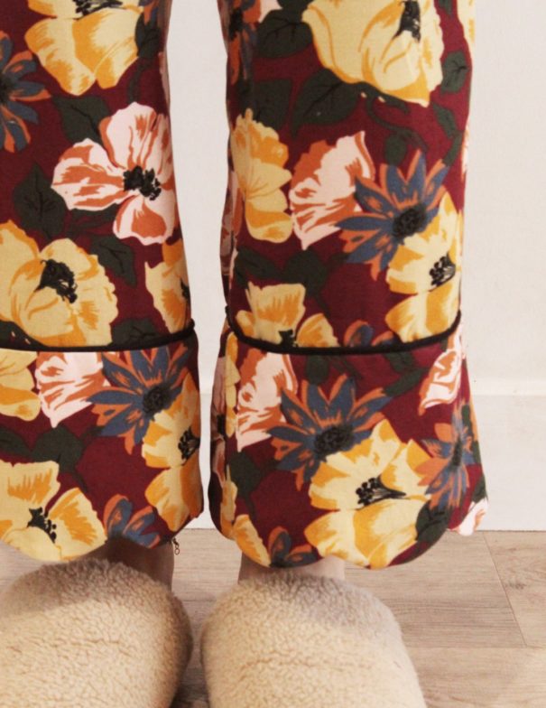 Patron de couture - Verveine - pyjama deux pièces d'hiver - zoom bas de jambes